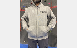 Sweat capuche zippé gris
