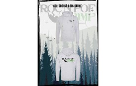 Sweat capuche col croisé Gris chiné